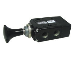 03062502, Super X 3/2 manual valve, Black, Knob/Knob, G1/4