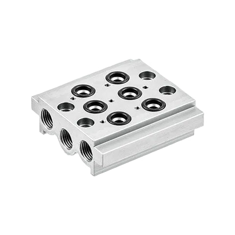 Metalwork - 9200301 New Deal 3-Position Manifold Subbase 1/4" Fitting - pneumaticsystems