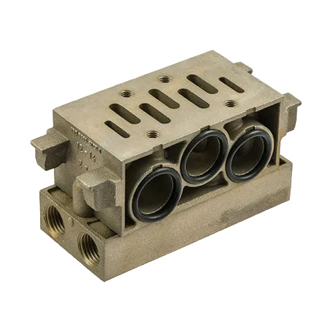 Metalwork - 0228000150 ISO 1 Manifold Base Side Connection Pneumatic Valve Base - pneumaticsystems