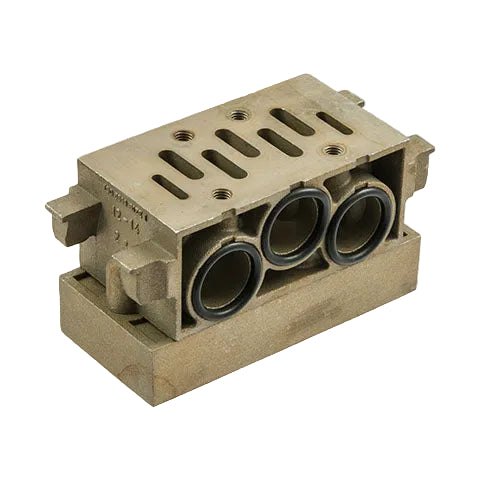 Metalwork - 0228000155 ISO 1 Manifold Base Back Connection - pneumaticsystems