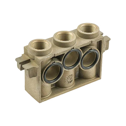 Metalwork - 0228000300 ISO 1 Intermediate Top Connection Valve Base - pneumaticsystems