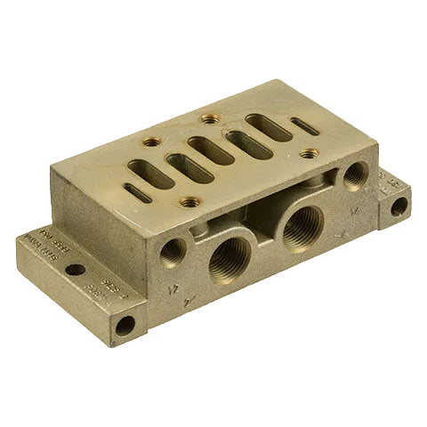 Metalwork - 0228001100 ISO 2 Single Base Side Connection Pneumatic Valve Base - pneumaticsystems