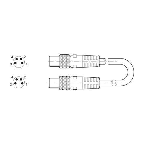 Metalwork  M8-M8 5M Cable - IslANd To IslANd 0240010205 - pneumaticsystems