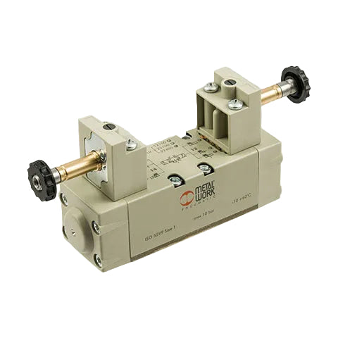 Metalwork - 7051021500 ISO 1 5/2 Double Solenoid Valve Assembly - pneumaticsystems