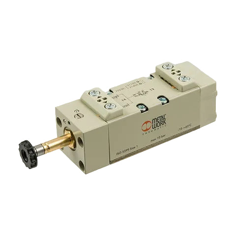 Metalwork - 7053021400 ISO 1 In-Line 5/2 Solenoid/Spring Pneumatic Valve - pneumaticsystems