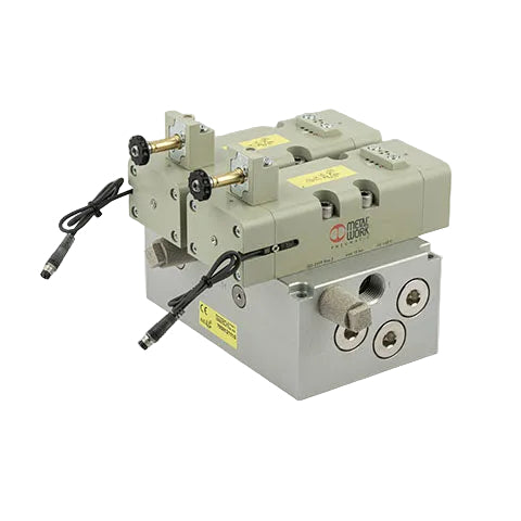 Metalwork - 7059121110 Safe Air ISO 3 Double Valve M8 Connector - pneumaticsystems