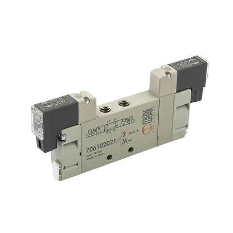 Metalwork - 7061020412 Mach 11 M7 5/3 Pressure Closed Solenoid Valve 24V - pneumaticsystems
