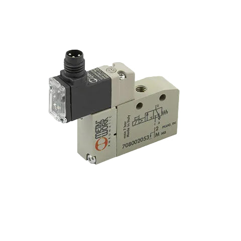 Metalwork - 708002053M MiniMach M5 3/2 NC Solenoid/Spring Valve 24VDC with M8 Connector - pneumaticsystems