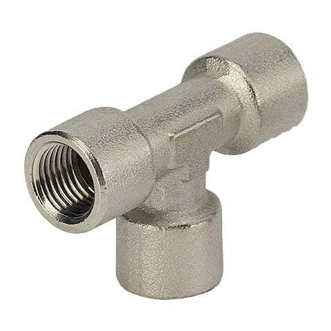 Metalwork - 2111003 A11 3/8 F/F/F Female Tee Brass Pipe Fitting - pneumaticsystems