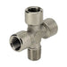 Metalwork - 2120002 A20 1/4 x 1/4 F/F/F/M Cross Fitting - pneumaticsystems