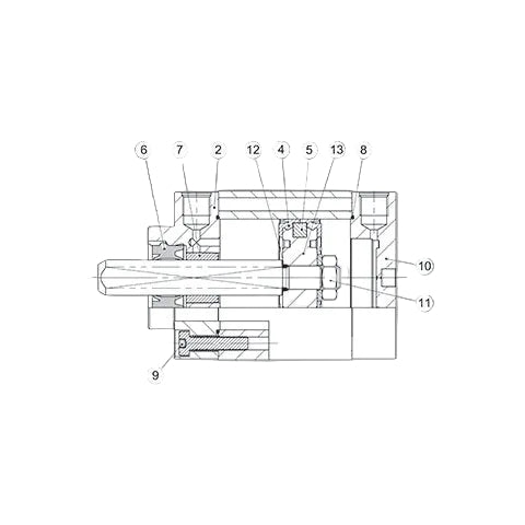 Metalwork - 0090507001F CMPC Cylinder Gasket Kit for 50mm Flat Rod - pneumaticsystems