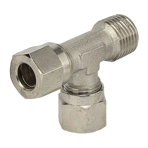 Metalwork - 2208001 B8 6/4 x 1/8 F/F/M Tee Fitting - pneumaticsystems