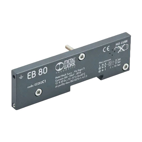 Metalwork - 02282C1 EB80 Multipole Island Blind End Plate - pneumaticsystems