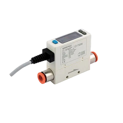 Metalwork - 9000958V2 FLUX 0 Flowmeter 50 L/min Ø8mm PNP 1-5V 2m Cable - pneumaticsystems