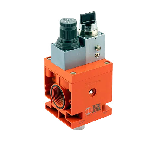 Metalwork - 1516003 New Deal 3/4 - 1" Regulator and V3V Manual Valve 0-8 Bar - pneumaticsystems