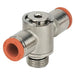 Metalwork - 2L15106 RL16 6mm x M5 Double Banjo Pneumatic Fitting - pneumaticsystems