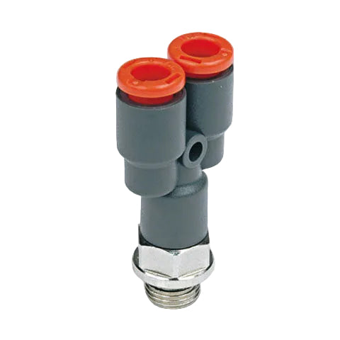 Metalwork - 2L23419 RL23/M 12mm x 3/8 Techno Y Pneumatic Fitting - pneumaticsystems