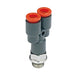 Metalwork - 2L23401 RL23/M 4mm x M5 Techno Y Pneumatic Fitting - pneumaticsystems