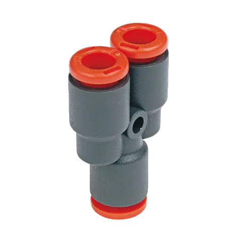 Metalwork - 2L23309 RL23 12mm x 10mm Techno Y Unequal Union Fitting - pneumaticsystems