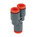 Metalwork - 2L23306 RL23 10-8mm Techno Y Pneumatic Fitting - pneumaticsystems