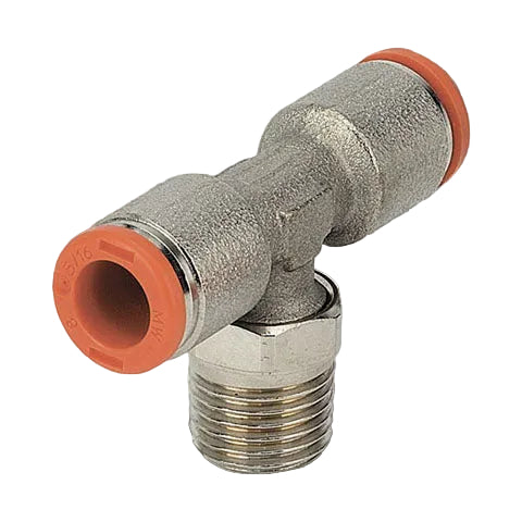 Metalwork - 2L32C12 RL32C 8mm x 3/8 Taper Tee Fitting - pneumaticsystems