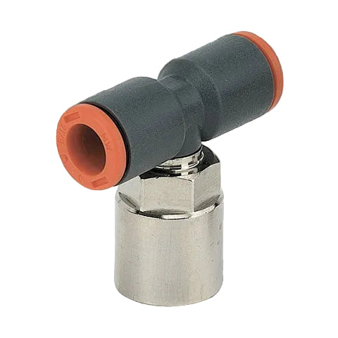 Metalwork - 2L35F01 RL35F 4mm x M5 Techno Female Tee Pneumatic Fitting - pneumaticsystems