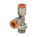 Metalwork - 2L38002 RL38 4mm x 1/8 Lateral Tee Pneumatic Fitting - pneumaticsystems