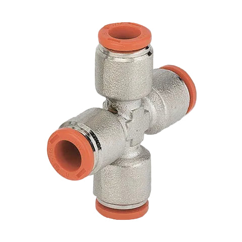 Metalwork - 2L40001 RL40 4mm Push-in Cross Fitting - pneumaticsystems