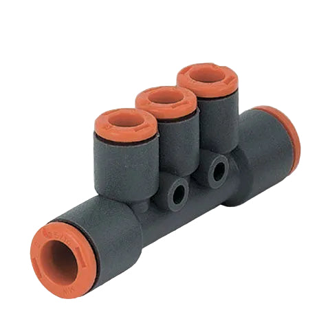 Metalwork - 2L44003 R44 8/6 Techno Manifold Pneumatic Fitting - pneumaticsystems