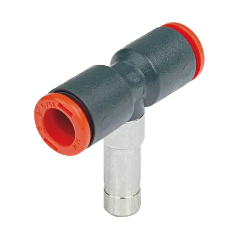 Metalwork - 2L48002 RL48 6mm Techno Stem Tee Pneumatic Fitting - pneumaticsystems