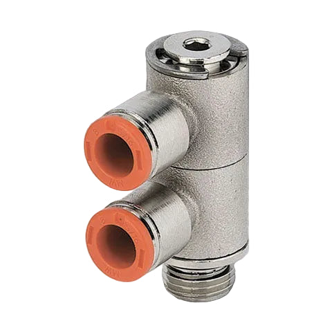 Metalwork - 2L50007 RL50 6mm x M5 Dual Single Banjo Pneumatic Fitting - pneumaticsystems