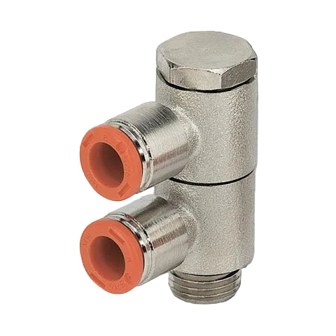 Metalwork - 2L56007 RL56 6mm x M5 Dual Single Banjo Pneumatic Fitting - pneumaticsystems