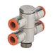 Metalwork - 2L57011 RL57 Dual Double Banjo Pneumatic Fitting 8mm x 1/4 - pneumaticsystems