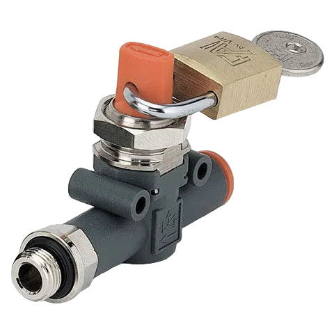 Metalwork - 9066510 Line On Line V3V Lock Shut Off Valve 1/8 x 8mm - pneumaticsystems