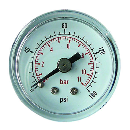 FT Pro - 2018-1780 0-60 Psi 50MM Steel Gauge 1/8" BSPT Back - pneumaticsystems