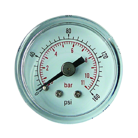 FT Pro - 2018-1707 0-60 Psi 40MM Steel Gauge 1/8" BSPT Back - pneumaticsystems
