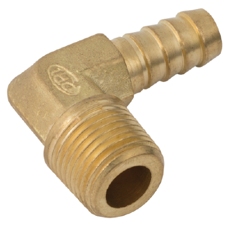 FT Pro - EHT-18-10 1/8" BSPT Male Elbow Hose Tails, Brass - pneumaticsystems