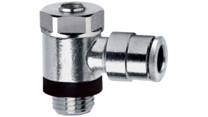 Norgren 10K510628, Pneufit 10 Push-in fitting, Banjo flow control, Regulating out, 6mm, G1/4 - pneumaticsystems