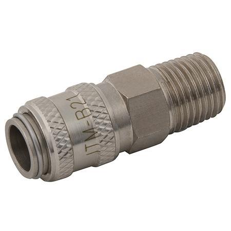 FT Pro - B2102M BE-21 Mini Couplings 1/8" BSPT Male - pneumaticsystems