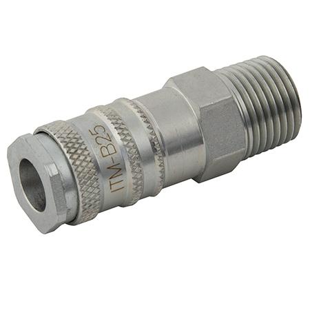 FT Pro - B2506M BE-25 3/8" BSPT Male Coupling - pneumaticsystems