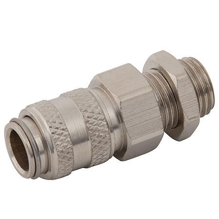 FT Pro - B2102BH BE-21 Mini Coupling 1/8" BSPP Male Panel Mounting - pneumaticsystems