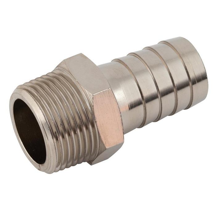 FT Pro - GT52/50KNP 2" BSPT Male Straight Hose Tails, Nickel Plated Brass - pneumaticsystems