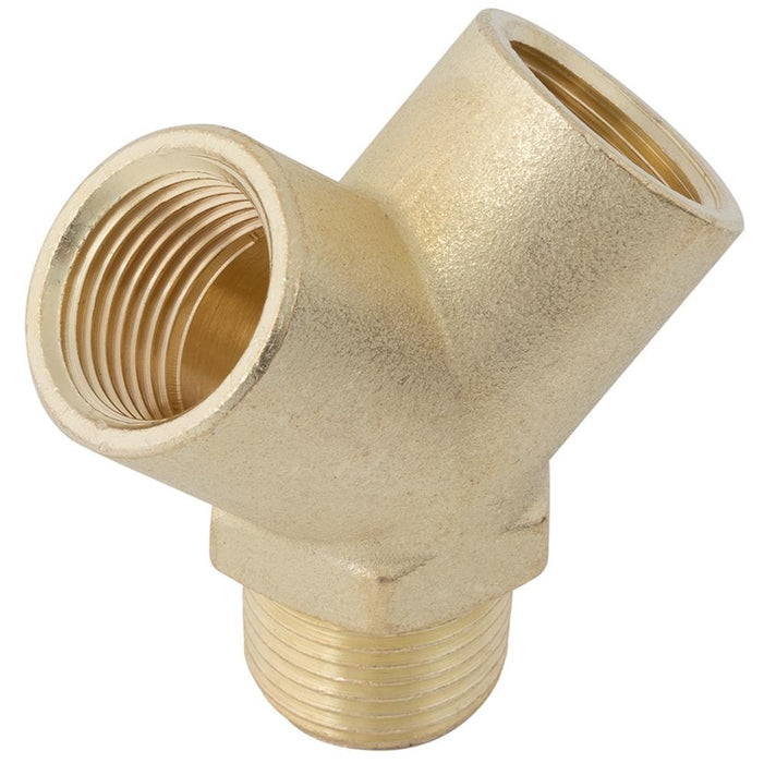 FT Pro - UP18-18 1/8" BSPP Female X 1/8" BSPT Male Equal Y Branch Outlet - pneumaticsystems