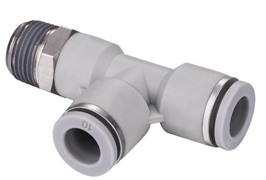FT Pro - WPD4-02 1/4" BSPT Male X 4MM OD Tee - pneumaticsystems