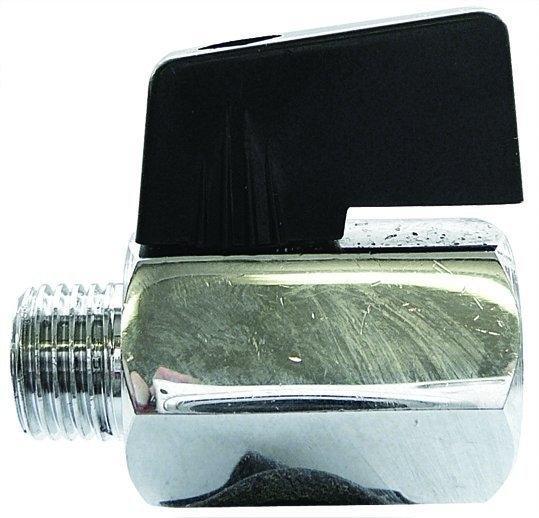 FT Pro - MBVM12S 1/2" Male/Female Brass Chrome Finish Mini Ball Valve - pneumaticsystems