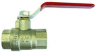 FT Pro - 2023-0470 1" BSPP Brass Ball Valve Red Steel Long Handle - pneumaticsystems