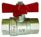 FT Pro - 2024-1915 1/4" BSPF Brass Ball Valve Red T Handle - pneumaticsystems