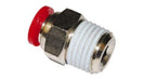 Norgren C01250428, Pneufit C Push-in fitting, Adaptor, Straight, External/Internal hex, 4mm, R1/4 - pneumaticsystems