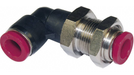Norgren C00490400, Pneufit C Push-in fitting, Bulkhead union, Elbow, 4mm, M12x1.0 - pneumaticsystems