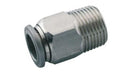 Norgren S01250628, Pneufit S Stainless steel push-in fitting, Adaptor, Straight, 6mm, R1/4 - pneumaticsystems